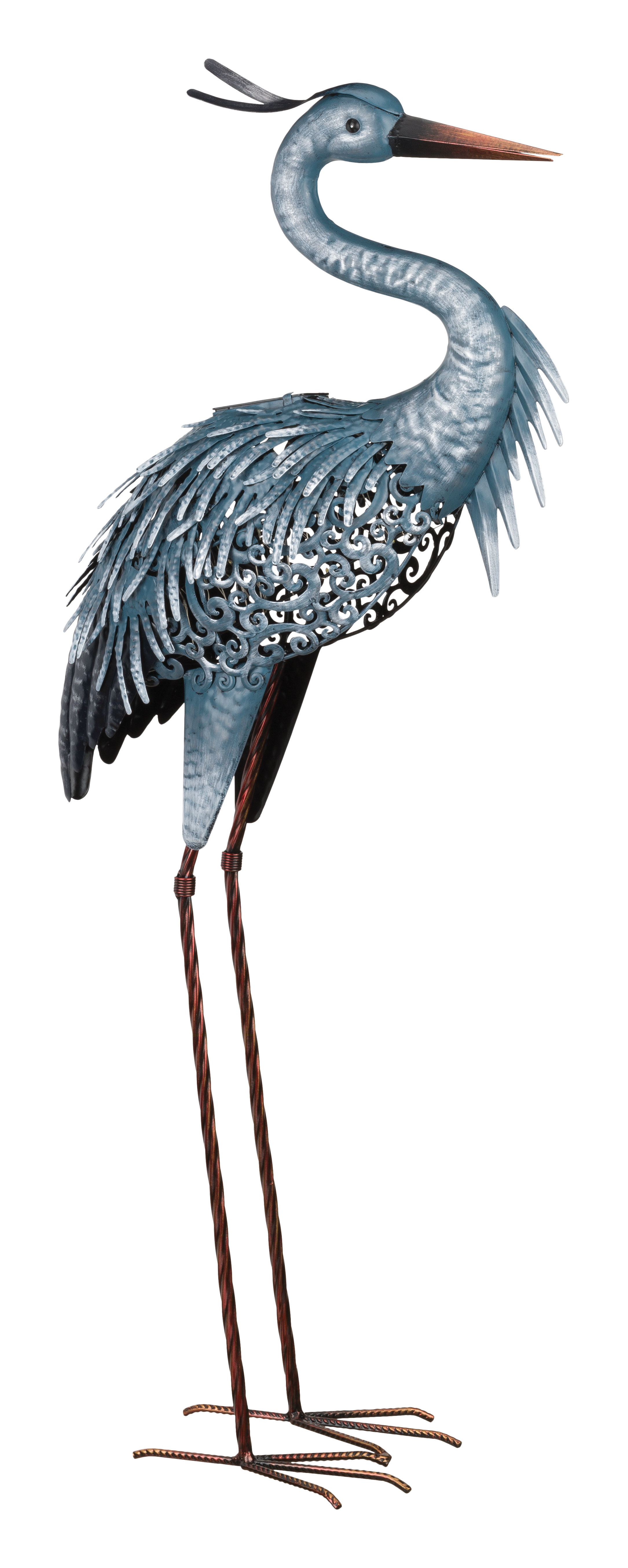 Regal Art & Gift Metallic Blue Solar Heron - Down | Wayfair