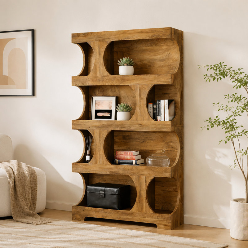 Practical Display Shelves,Bookshelf,S-Shaped Storage Bookcase