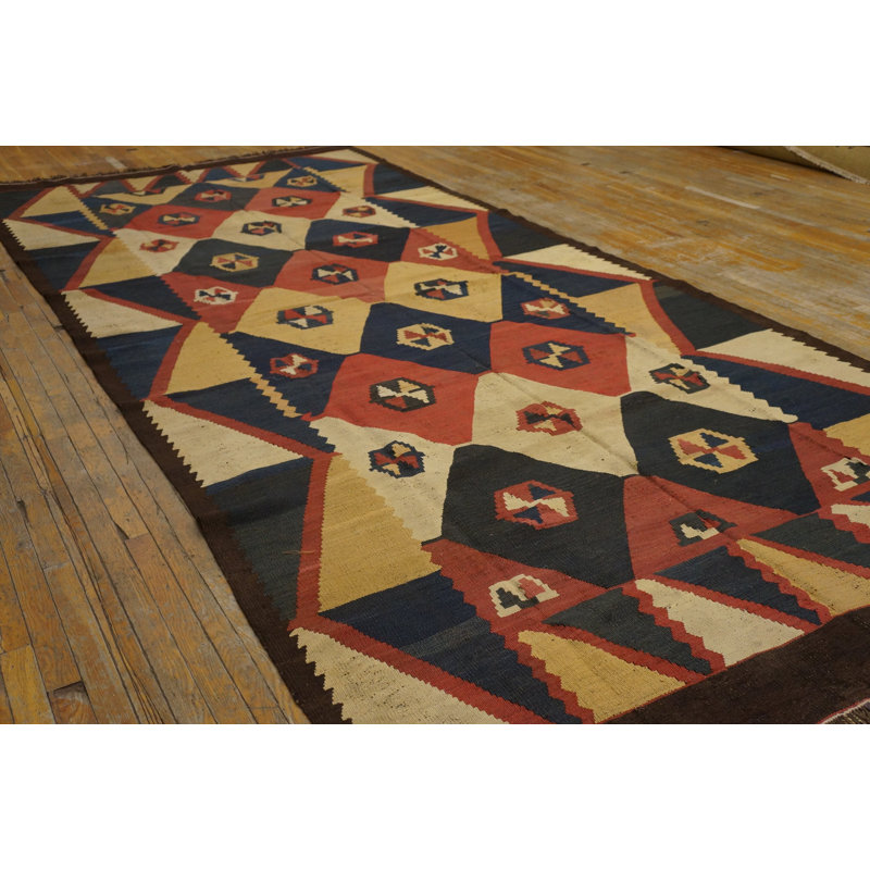 Antique Large Tajik Kilim Tajikistan Flat Weave Rug