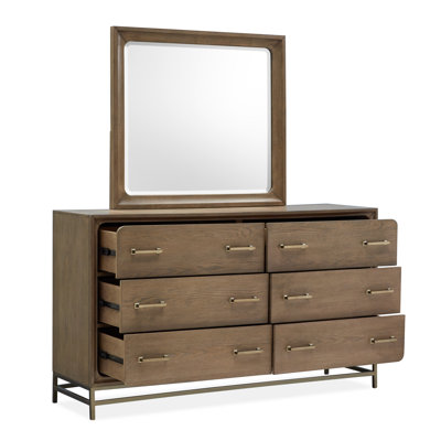 Double Drawer Dresser With Landscape Mirror