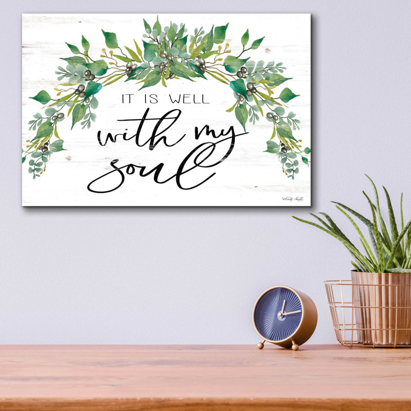 «It is Well With My Soul 2» par Cindy Jacobs, art mural en verre acrylique, H 12 po x l 16 po x P 0,13 po