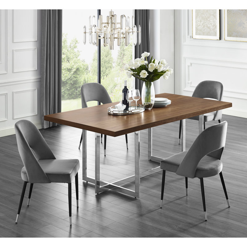 Table de salle à manger Kirtos, Doré, Noyer, L 78,8 po x l 39,5 po