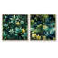 Natures Meditation Mediation - Ensemble de 2 collages carrés botaniques abstraits-101844650-101844653