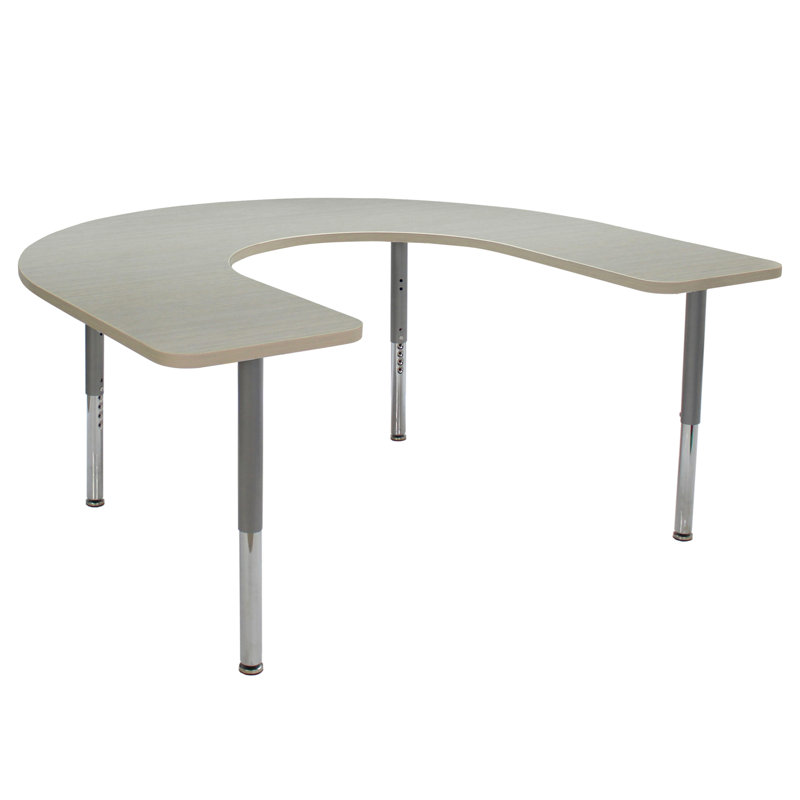 Table d'activité avec pieds réglables La Madera, Sable asiatique / argent, Super, Argent