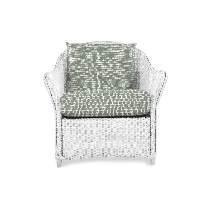 Weekend Retreat Outdoor Lounge Chair, White, Rumba Nickel
