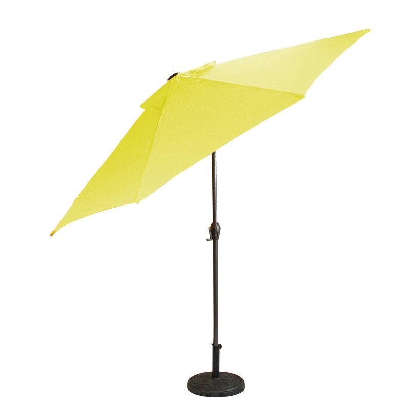 Parasol de marché 8 pi lb international, Jaune souci, Inclinaison à bouton-poussoir