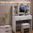 White Makeup Vanity Desk with LED Mirror, Charging Station, 2 Drawers and Stool