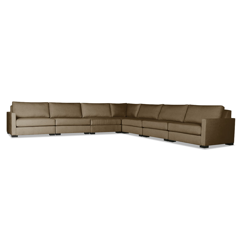 Bruan Upholstered L-Shaped Sectional Symmetrical, Charcoal Revolution®, Yes