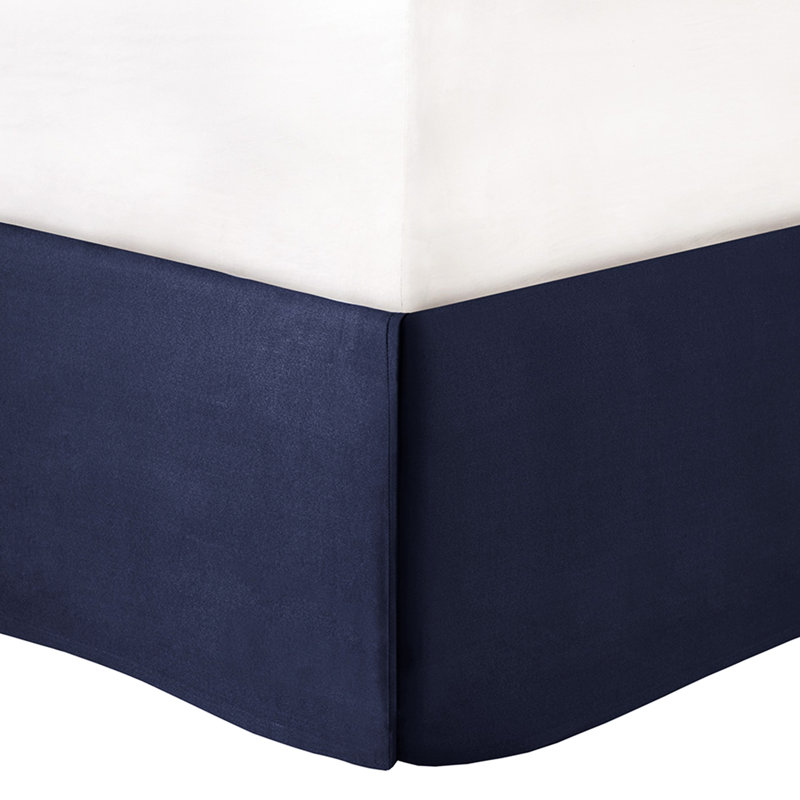 Literie pour grand lit Indigo - 7 pièces avec motif d'édredon en coton