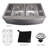 ZLINE 36 in. Niseko Farmhouse Apron Mount Double Bowl Satin Stainless Steel Kitchen Sink with Bottom Grid (SA50D-36S)