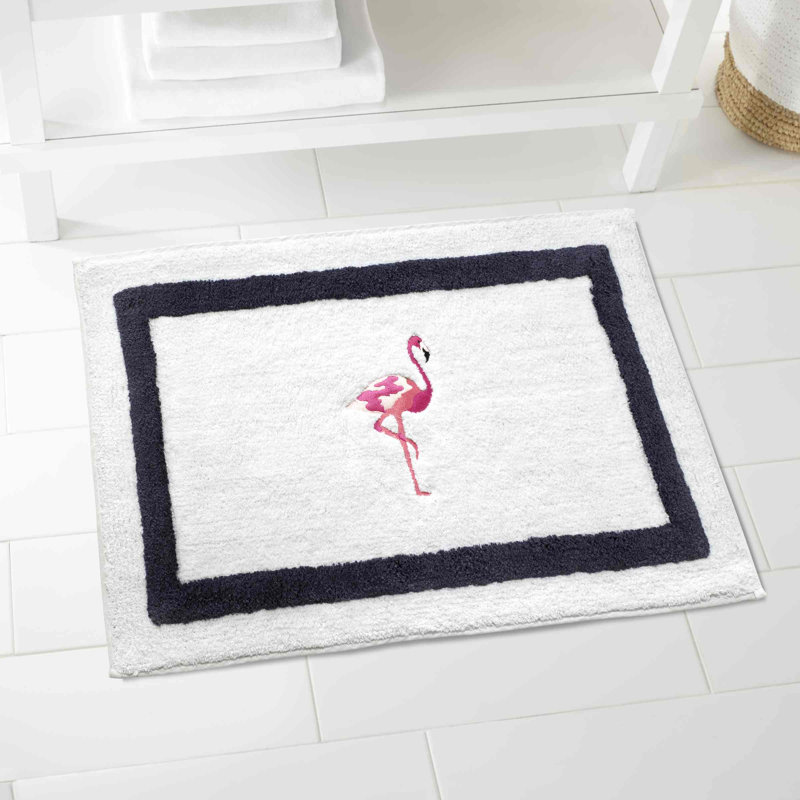 Izod Flamingo Cotton Non-Slip Bath Rug