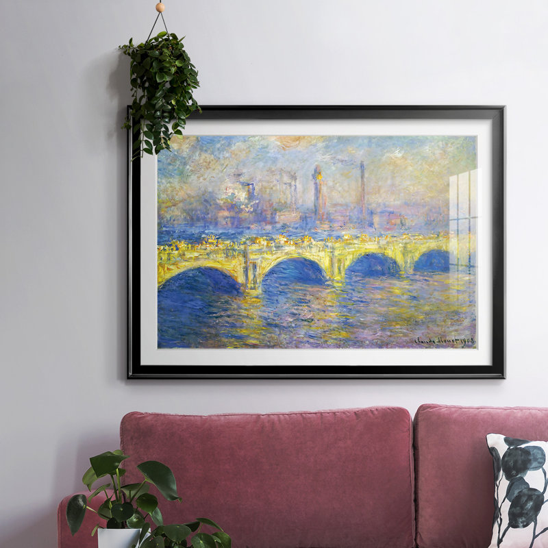 Waterloo Waterloo, Sunlight Effect, 1903 02, reproduction d'art encadrée, Noir, H 15 po x l 21 po x P 1,5 po