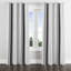 Rideaux à rayures - Rideau à œillets moderne noir et gris avec œillets - 1 panneau-441721825-441721829