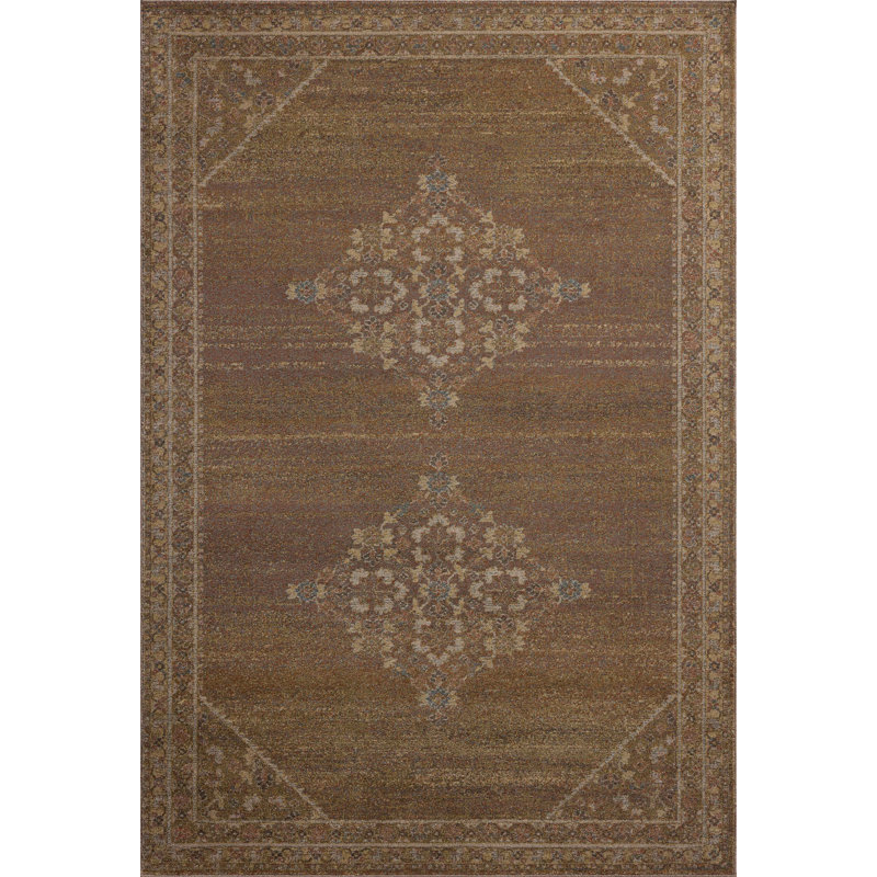 Tapis coucher de soleil / naturel Magnolia Home par Joanna Gaines x Loloi Mona, Rectangle 7 pi 6 po x 10 pi