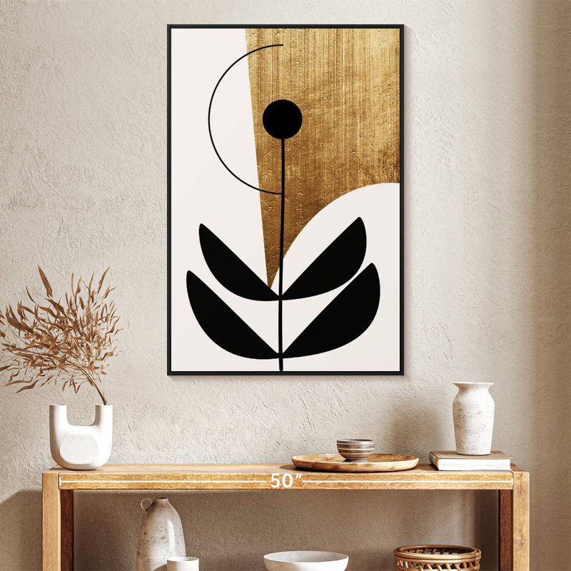 Nara Nero, Cadre flottant noir, 27 po x 40 po