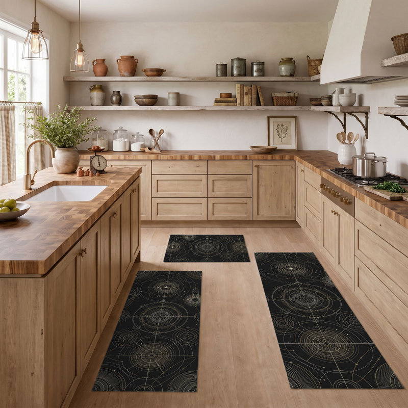 Celestial Map Non-Slip Washable Kitchen Mats