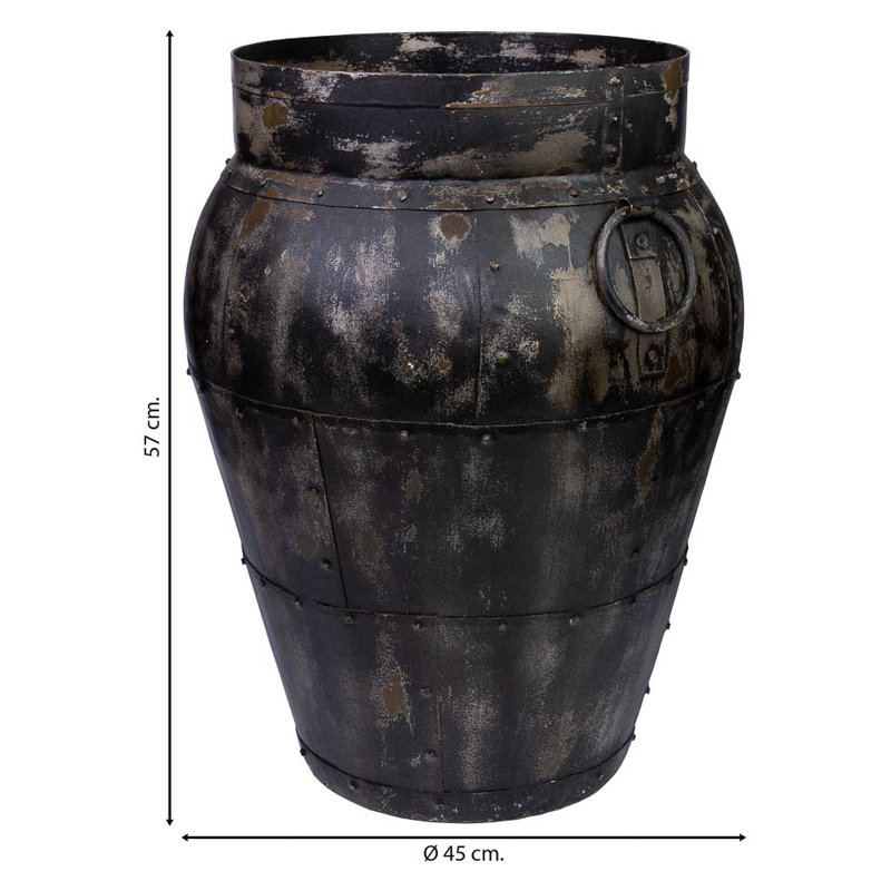Delphina Metal Table Vase, Brown