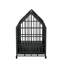 Cage pour chien de 52 pouces avec toit pratique, fer massif, espace spacieux, plateau de sol facile à déplacer et nettoyable, serrure à jour pour installation intérieure, pièce noire à fixation rapide robuste, confortable