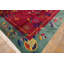 Tapis art déco chinois canneberge fuchsia champ et sarcelle