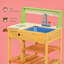 Ensemble de cuisine d'extérieur pour enfants avec évier, robinet et tablettes de rangement Cassidy