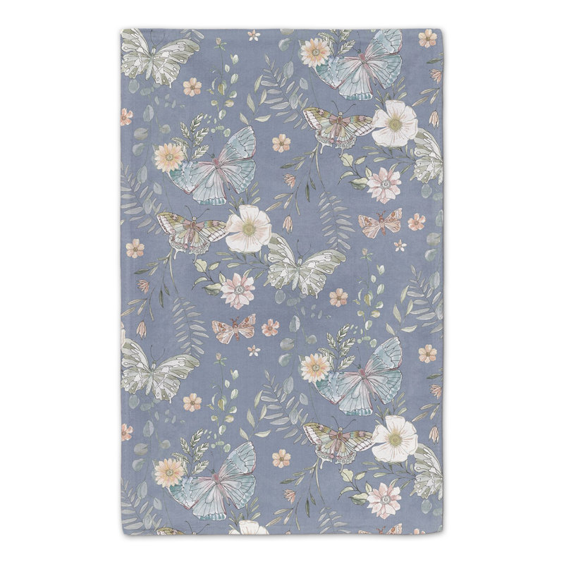 Ensemble de 2 torchons Nourrissant les abeilles, Bleu