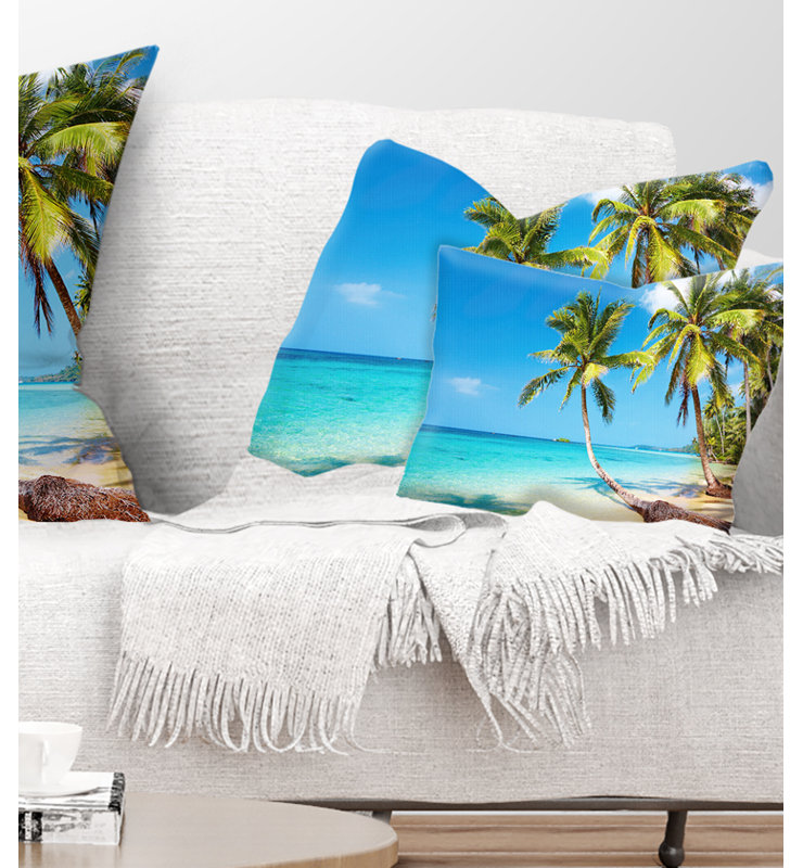 Coussin lombaire de plage tropical photographie