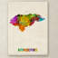 « honduras aquarelle map », impression sur toile tendue-15720858