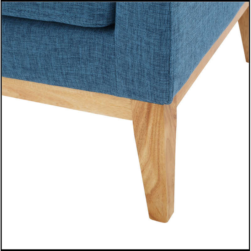 Fauteuil polyvalent en tissu à quatre pieds pour diverses occasions et conforts, Bleu