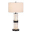 Carrington Table Lamp 31"H Charcoal Gray Metal Glass 100W 3 Way 4W LED Night Light White Drum Shade