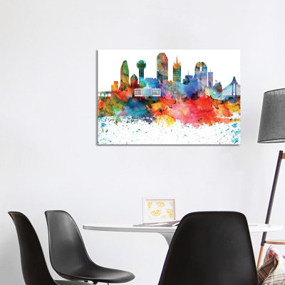 Dallas Skyline - Wrapped Canvas Painting