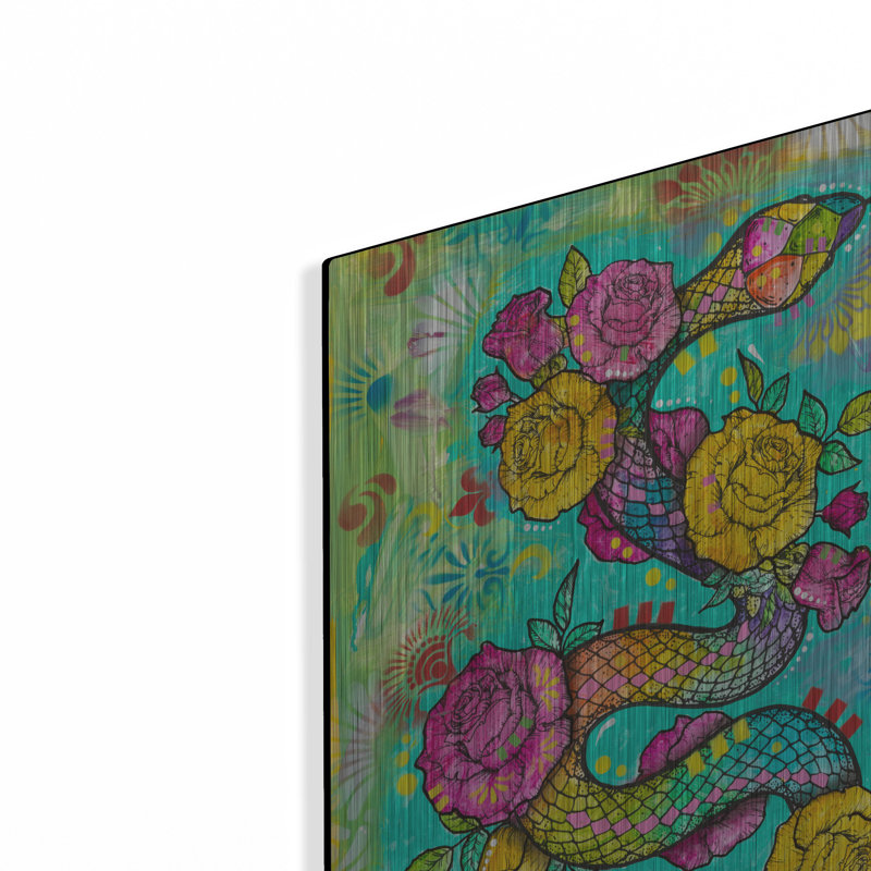 Art mural en métal Red Barrel Studio® «Sweet Slithers» par Dean Russo, H 24 po x l 16 po