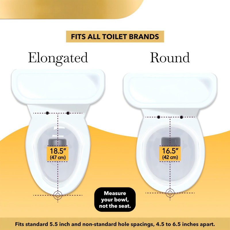 Slow Close Toilet Seat BR501-00 White Elongated, Stain-Resistant And Easy To Keep Clean, Heavy Duty Fits All Toilet Brands, Executive Series