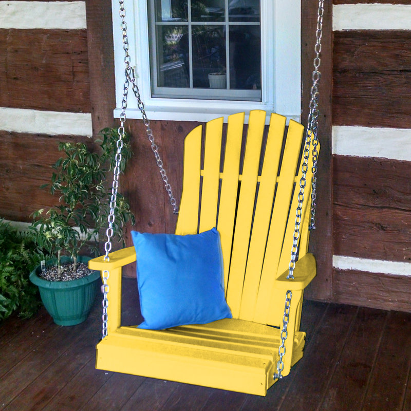 Balancelle en rotin Adirondack Ratto, Jaune citron