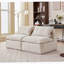 Canapé modulaire polyvalent avec tissu doux et plusieurs coussins pour la détente-208203383