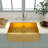 33" L x 21" W Farmhouse Kitchen Sink  Gold Stainless Steel Kitchen Sink Apron Front Kitchen Sink