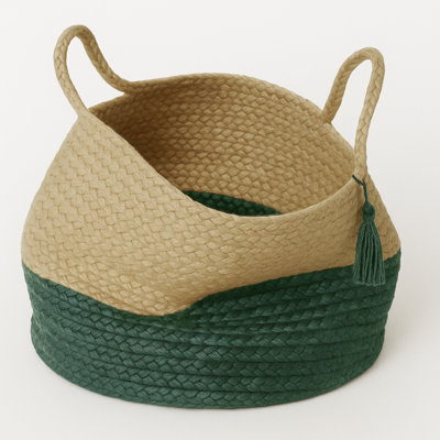 Panier de rangement en jute naturel fait à la main
