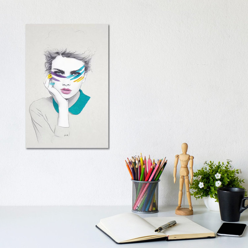 Warpaint Sally by Jenny Rome - Print on Canvas, 20.32 cm H x 30.48 cm W, Wrapped Canvas