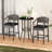 3-piece Patio Rattan Bar Set Wicker Bar Height Armchairs & Round Table 