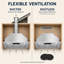 Hotte intégrée 36 po VENFAN, hotte de cuisine intégrée en acier inoxydable avec ventilation puissante de 900 pi³ / min, contrôle tactile et tactile à 8 vitesses, conception convertible à conduit / sans conduit-128902235