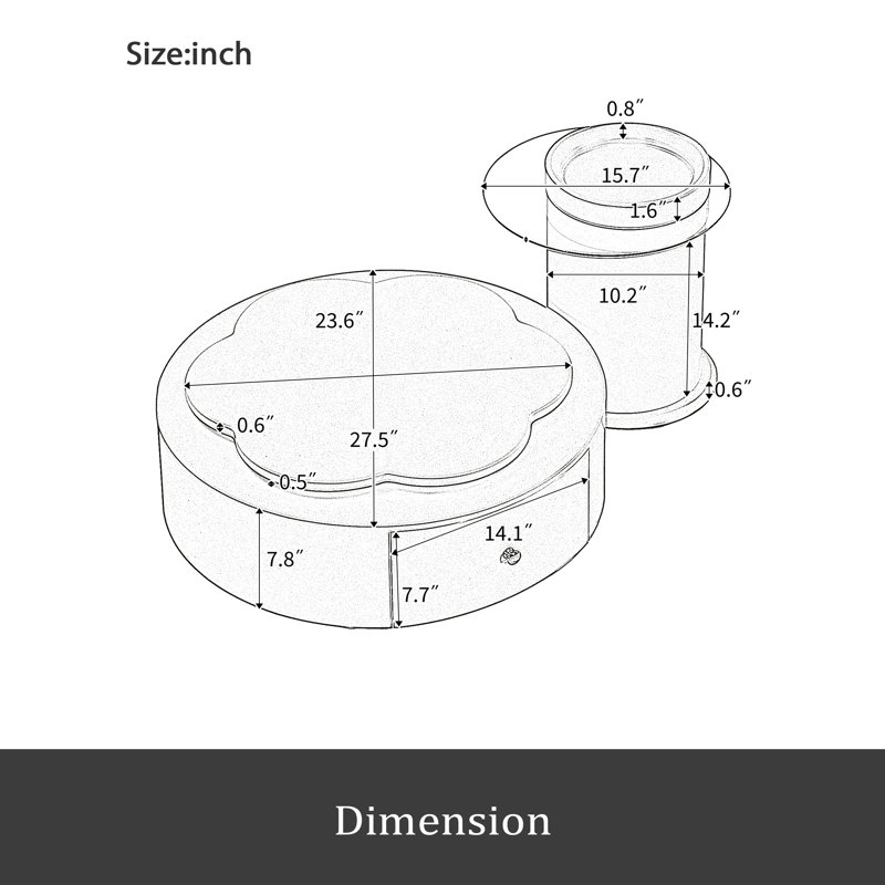 Ensemble de 2 tables basses Modern Modern