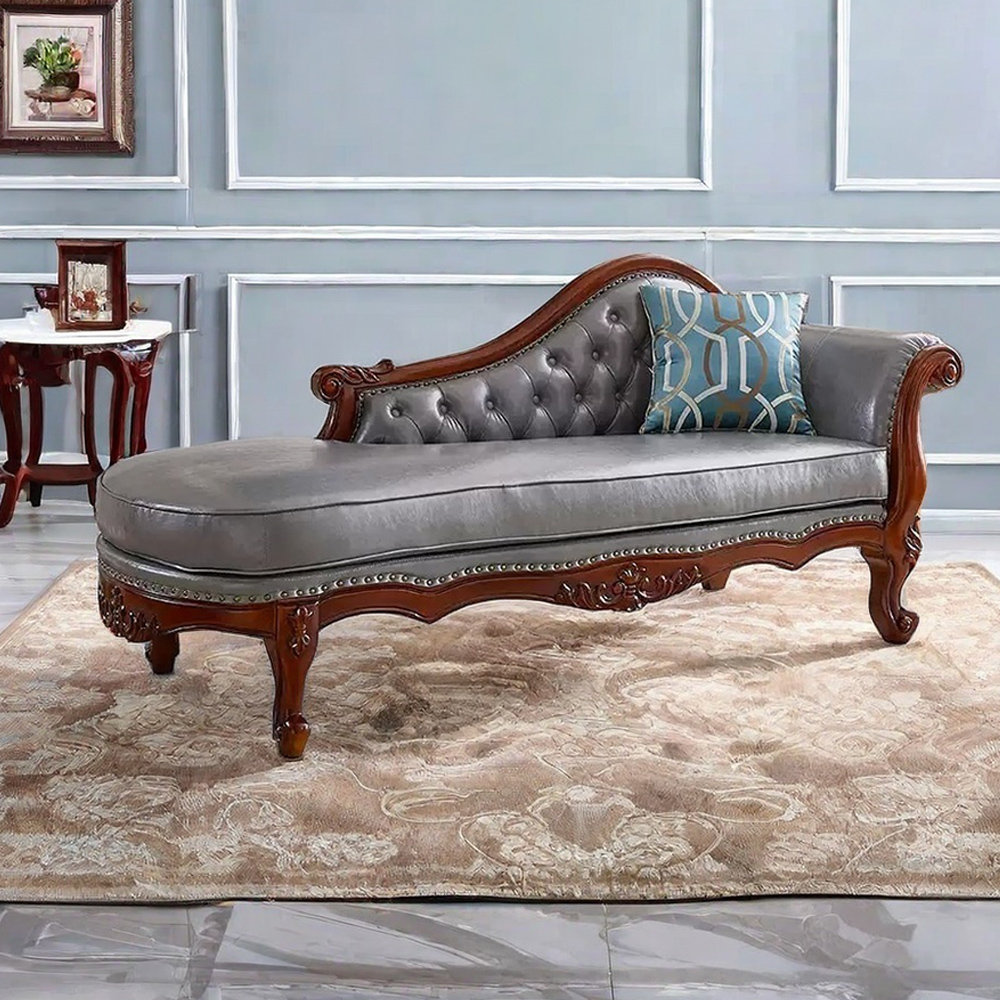 HarmonyFurns Retro American Thick cushion Indoor Chaise Lounges Wayfair