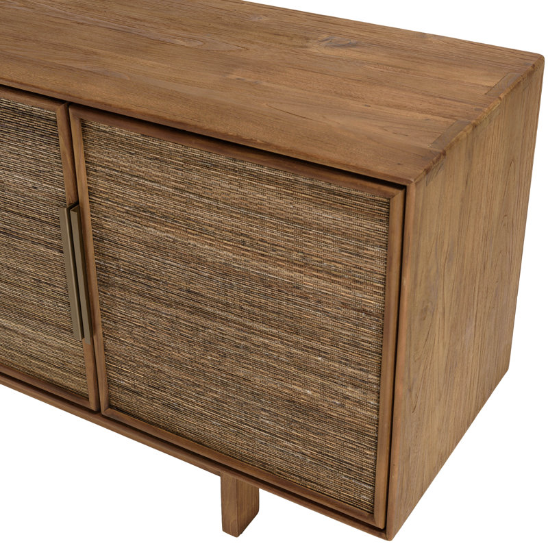 Leverda Unfinished TV Stand for TVs up to 48" with Fireplace Included