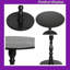 Table d'appoint ronde 23 po avec pieds en bois massif et panneau de fibres à densité moyenne haute densité pour des espaces polyvalents-1249125938