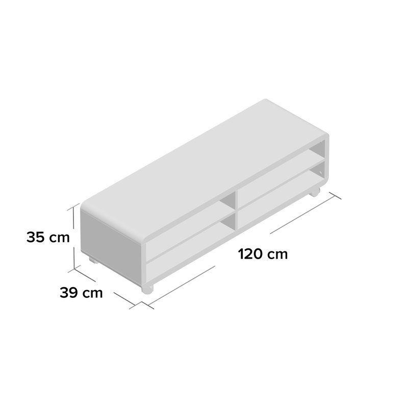 Unfinished TV Stand for TVs up to 50", White/Black