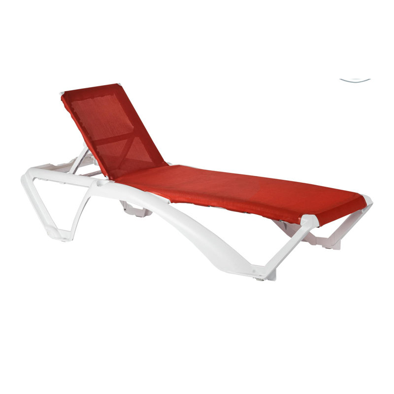 190cm Long Reclining Single Chaise, Red