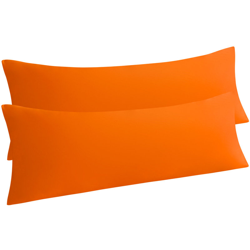2PC Hypoallergenic Microfiber body pillowcase, Orange