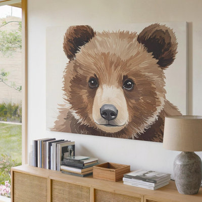 Adorable Baby Bear Portrait Canvastender And Heartwarming Wall Art Canvas Ready To Hang Gallery Wrapped Home Decor Modern Design Decor