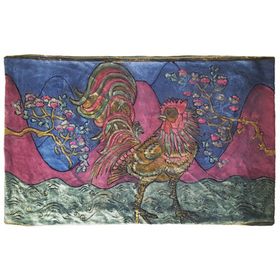 Rooster I Velvet Rectangular Pillow Cover