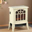 Foyer électrique compact 14,25 po avec flammes DEL Warmglow - charme blanc crème pour coins confortables