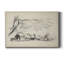 Vue de grange esquissée I - reproduction sur toile tendue-308496600
